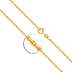 Goldkette als Ankerkette diamantiert in Gelbgold 585 / 14K, 100 cm lang, 1,9 mm breit, Gewicht ca. 13.1 g.