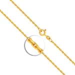 Goldkette als Ankerkette diamantiert in Gelbgold 585 / 14K, 55 cm lang, 1,9 mm breit, Gewicht ca. 7.5 g.
