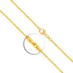Goldkette als Ankerkette diamantiert in Gelbgold 585 / 14K, 45 cm lang, 1,8 mm breit, Gewicht ca. 7 g.