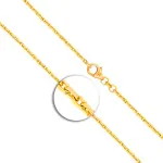 Armband als Ankerkette diamantiert in Gelbgold 333 / 8K, 18,5 cm lang, 2 mm breit, Gewicht ca. 3.4 g.