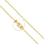 Goldkette als Ankerkette diamantiert in Gelbgold 585 / 14K, 60 cm lang, 3,8 mm breit, Gewicht ca. 42.5 g.