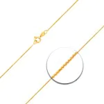 Goldkette als Ankerkette flach in Gelbgold 375 / 9K, 42 cm lang, 1,2 mm breit, Gewicht ca. 1.5 g.