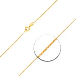 Goldkette als Ankerkette flach in Gelbgold 375 / 9K, 50 cm lang, 1,2 mm breit, Gewicht ca. 1.8 g.