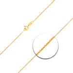 Goldkette als Ankerkette flach in Gelbgold 333 / 8 Karat, 60 cm lang, 1.2 mm breit, Gewicht ca. 1,6 g.