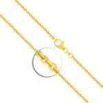 Goldkette als Ankerkette rund in Gelbgold 333 / 8K, 42 cm lang, 2 mm breit, Gewicht ca. 4.1 g.