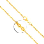 Goldkette als Ankerkette rund in Gelbgold 750 / 18K, 70 cm lang, 2 mm breit, Gewicht ca. 9.8 g.