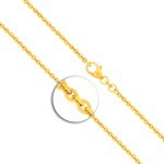 Goldkette als Ankerkette rund in Gelbgold 585 / 14K, 38 cm lang, 2 mm breit, Gewicht ca. 4.5 g.