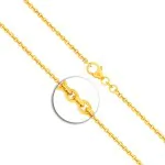 Goldkette als Ankerkette rund in Gelbgold 585 / 14K, 38 cm lang, 2 mm breit, Gewicht ca. 4.5 g.