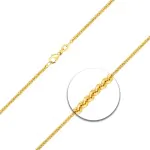 Goldkette als Ankerkette rund in Gelbgold 750 / 18K, 60 cm lang, 2,4 mm breit, Gewicht ca. 11.8 g.