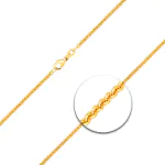 Goldkette als Ankerkette rund in Gelbgold 333 / 8 Karat, 55 cm lang, 2.4 mm breit, Gewicht ca. 7.6