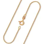 Goldkette als Ankerkette rund in Gelbgold 585 / 14K, 80 cm lang, 1,1 mm breit, Gewicht ca. 3.2 g.