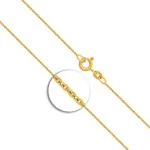 Goldkette als Ankerkette rund in Gelbgold 585 / 14K, 80 cm lang, 1,1 mm breit, Gewicht ca. 3.2 g.