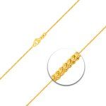 Goldkette als Bingokette in Gelbgold 585 / 14K, 55 cm lang, 1,1 mm breit, Gewicht ca. 4.4 g.