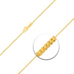 Goldkette als Bingokette in Gelbgold 375 / 9K, 70 cm lang, 1,1 mm breit, Gewicht ca. 4.8 g.