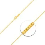 Goldkette als Bingokette in Gelbgold 375 / 9K, 80 cm lang, 1,1 mm breit, Gewicht ca. 5.5 g.
