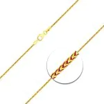 Goldkette als Bingokette in Gelbgold 585 / 14K, 42 cm lang, 1,3 mm breit, Gewicht ca. 4 g.