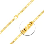 Goldkette als Dollarkette in Gelbgold 585 / 14K, 40 cm lang, 3,7 mm breit, Gewicht ca. 18.6 g.