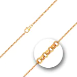 Goldkette als Erbskette in Gelbgold 750 / 18 Karat, 45 cm lang, 2 mm breit, Gewicht ca. 6,7 g.