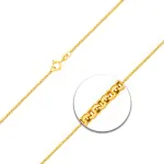 Goldkette als Erbskette in Gelbgold 333 / 8 Karat, 85 cm lang, 1.5 mm breit, Gewicht ca. 6 g.
