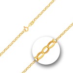 Goldkette als Erbskette in Gelbgold 585 / 14K, 70 cm lang, 2,5 mm breit, Gewicht ca. 13.2 g.