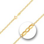 Goldkette als Erbskette in Gelbgold 585 / 14K, 36 cm lang, 2,5 mm breit, Gewicht ca. 6.8 g.