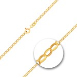 Goldkette als Erbskette in Gelbgold 585 / 14K, 90 cm lang, 2,5 mm breit, Gewicht ca. 17 g.