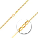 Goldkette als Erbskette in Gelbgold 585 / 14K, 90 cm lang, 2,5 mm breit, Gewicht ca. 17 g.