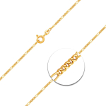 Figarokette diamantiert Gelbgold