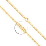 Armband als Königskette in Gelbgold 585 / 14K, 18,7 cm lang, 2,3 mm breit, Gewicht ca. 7.2 g.