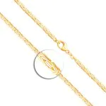 Armband als Königskette in Gelbgold 585 / 14K, 21 cm lang, 2,3 mm breit, Gewicht ca. 8.1 g.