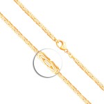 Goldkette als Königskette in Gelbgold 585 / 14K, 38 cm lang, 2,3 mm breit, Gewicht ca. 16.9 g.