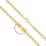 Armband als Königskette in Gelbgold 585 / 14K, 19 cm lang, 4.3 mm breit, Gewicht ca. 22.4 g.