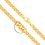 Goldkette als Panzerkette 4-seitig diamantiert in Gelbgold 585 / 14K, 50 cm lang, 6 mm breit, Gewicht ca. 64.2 g.