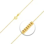 Goldkette als Panzerkette flach in Gelbgold 333 / 8K, 34 cm 1,1 mm breit, Gewicht ca. 1.1 g.
