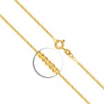 Goldkette als Panzerkette flach in Gelbgold 333 / 8K, 85 cm, 1,6 mm breit, Gewicht ca. 5.9 g.