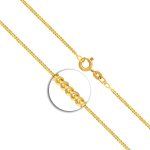 Goldkette als Panzerkette flach in Gelbgold 333 / 8K, 38 cm lang, 1,6 mm breit, Gewicht ca. 2.7 g.