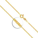 Goldkette als Panzerkette flach in Gelbgold 585 / 14K, 65 cm lang, 1,6 mm breit, Gewicht ca. 5.3 g.