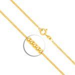 Goldkette als Panzerkette flach in Gelbgold 375 / 9K, 55 cm lang, 1,7 mm breit, Gewicht ca. 4.8 g.