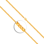 Armband mit Gravurplatte und Herz Figarokette diamantiert Gelbgold