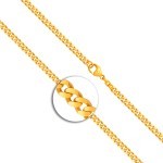 Armband als Panzerkette flach in Gelbgold 585 / 14K, 21 cm lang, 4,1 mm breit, Gewicht ca. 8.9 g.