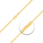 Goldkette als Panzerkette weit in Gelbgold 333 / 8K, 38 cm lang, 2,6 mm breit, Gewicht ca. 2.7 g.