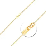 Goldkette als Panzerstegkette in Gelbgold 333 / 8K, 42 cm lang, 1,9 mm breit, Gewicht ca. 3 g.