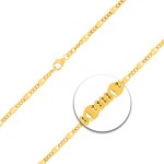 Armband als Panzerstegkette in Gelbgold 750 / 18 Karat, 18 cm lang, 3.1 mm breit, Gewicht ca. 2.7 g.