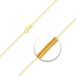 Goldkette als Schlangenkette in Gelbgold 333 / 8K, 34 cm lang, 0,9 mm breit, Gewicht ca. 2.4 g.