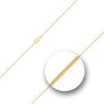 Goldkette als Schlangenkette in Gelbgold 750 / 18K, 42 cm lang, 0,8 mm breit, Gewicht ca. 2.8 g.