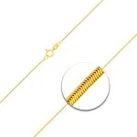 Goldkette als Schlangenkette in Gelbgold 750 / 18K, 80 cm lang, 0,8 mm breit, Gewicht ca. 5 g.