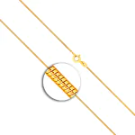 Goldkette als Schlangenkette in Gelbgold 333 / 8 Karat, 65 cm lang, 0.9 mm breit, Gewicht ca. 4,6 g.
