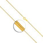 Goldkette als Schlangenkette in Gelbgold 375 / 9K, 45 cm lang, 0,9 mm breit, Gewicht ca. 3.3 g.