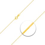 Goldkette als Schlangenkette diamantiert in Gelbgold 585 / 14K, 45 cm lang, 0,7 mm breit, Gewicht ca. 2.1 g.