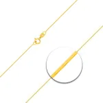 Goldkette als Schlangenkette diamantiert in Gelbgold 375 / 9 Karat, 34 cm lang, 0.7 mm breit, Gewicht ca. 1.3 g.
